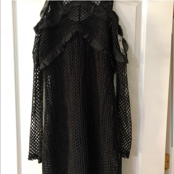 Gracia Mesh Black Dress, Sz M - Picture 3 of 3